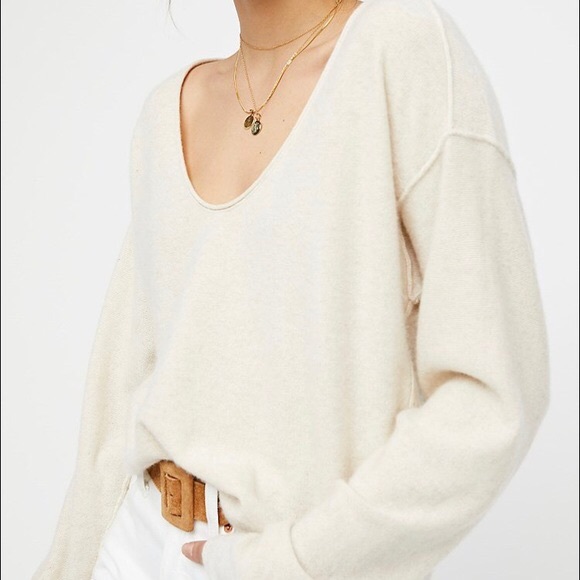 Free People Tops - Free people forever cashmere v neck sweater